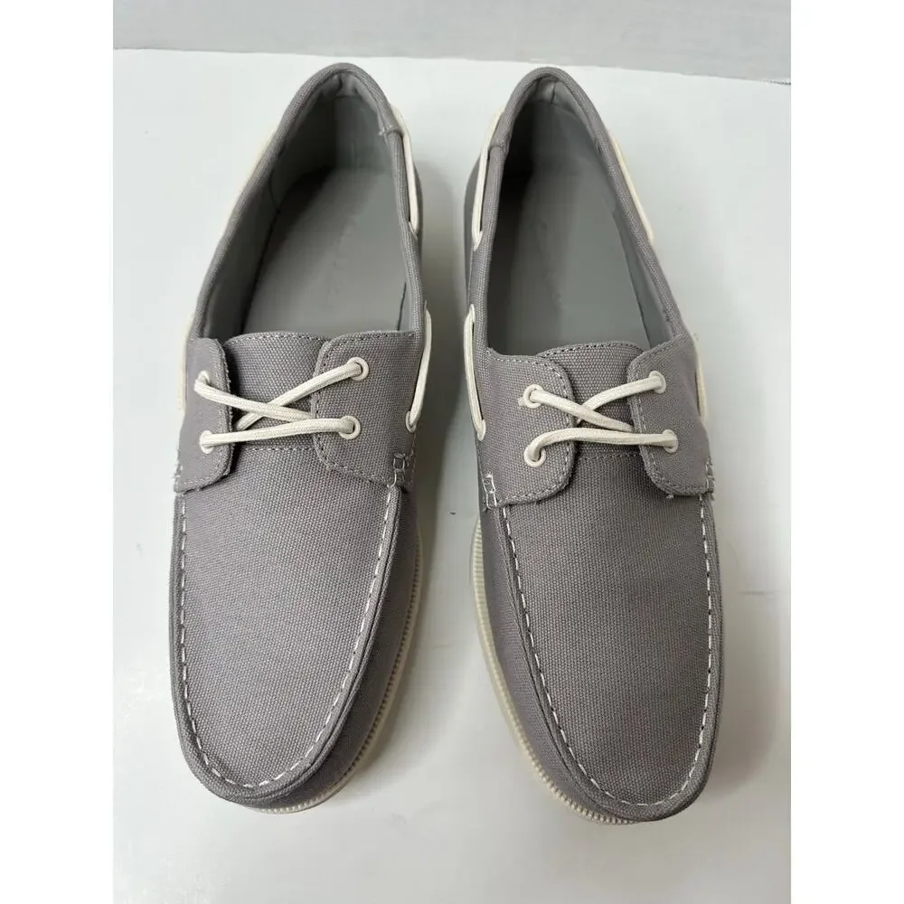 Club Room Mens Elliot Canvas Lifestyle Loafers Size 11.5M Grey NEW - Picture 2 of 8
